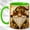 Green, variant on Harvest Gnome Coffee Mug, Autumn Leaves Mug, Ceramic 11 oz