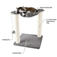 thumbnail image 3 of PETMAKER Cat Hammock with Scratching Posts for Indoor Cats (Gray), 3 of 8