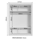 thumbnail image 4 of Ropero Closet Madesa Denver 2 Puertas Corredizas con Espejo con Pies Blanco, 4 of 7