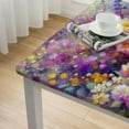 thumbnail image 4 of nygtbtfer Spring Watercolor Flower Blossom  Table ,Fitted Tablecloth for Table Washable Elastic Stretch Patio Tablecloths,Pastoral Gradient Floral Art Table Cloth for Cocktail Wedding, 4 of 7