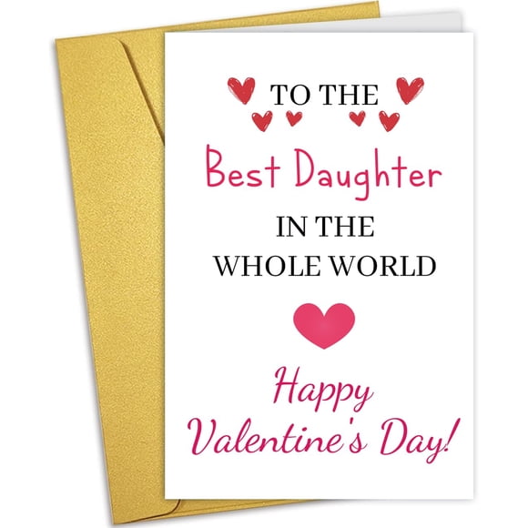 Tarjeta de San Valentín HCIU6YGQ Regalo para Hija 20x13 cm