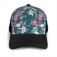 thumbnail image 3 of Naloa Lilies Flowers Adult adjustable Print Baseball Hat, Patchwork curved brim baseball capfor Men and Women, One Size, 3 of 5