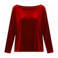 thumbnail image 3 of Long Sleeve Shirts for Women Spring Summer Clothes Scoop Neck Casual Tops Loose Fit Tees Fashion Outfits 2026, 3 of 5