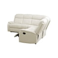 thumbnail image 4 of 3-Piece Sofa Set Off-White Fluff Fabric Modern Sectional with Adjustable Backrest, High-Density Sponge & Double Spring System for Living Room, 4 of 12