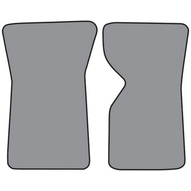 1978-1980 Chevrolet Corvette Floor Mat 2pc (FM28) 7075 Oyster / Shale Cutpile with Logo #7 Corvette in 1803 Off White Thread