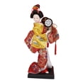 thumbnail image 2 of Muñeca geisha japonesa étnica, figura coleccionable, adorno de 23 cm, estatua artesanal de mujer, muñeca kimono para mesa, estante, regalo para niños Estilo F, 2 of 8