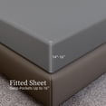 thumbnail image 4 of GARITIN Brushed Microfiber Full 4-Piece Bed Sheets Set, 90GSM Ultra-Soft Breathable Bedding with 2 Pillowcases, 14-Inch Deep Pocket Fitted Sheet, Shrinkage Fade Wrinkle Resistant Easy Care, Grey, 4 of 11