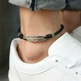thumbnail image 2 of GKNET Boho Handmade Man Feather Leather Rope Anklets Barefoot Sandal Beach Delicate Jewelry WY4-Red, 2 of 6