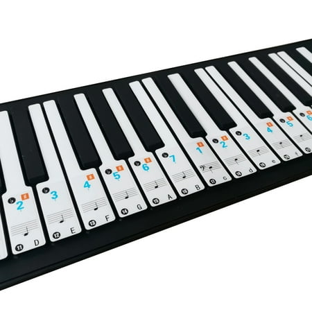 piano keyboard stickers removable transparent for 37 49 61 88 keys