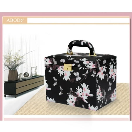 Abody Luxury Jewelry Box Jewelry Display Case Ring Earring Necklace Storage