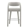 thumbnail image 5 of Modway Pinnacle Boucle Upholstered Bar Stool Set of Two in Taupe Silver, 5 of 10