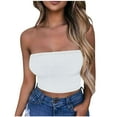 thumbnail image 2 of Ayfxijin Bras for Women,Women's Solid Color Lock Sleeveless Strapless Solid Color Top, 2 of 5