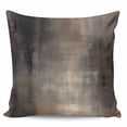 thumbnail image 2 of Brown Throw Pillow Covers, Soft Pillowcases with Invisible Zipper, Modern Abstract Art Ombre Oil Painting Decorative Square Pillow Cushion Covers for Living Room Couch Sofa Bed 24x24 Inches, 2 of 8