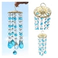 thumbnail image 4 of Colgante de cristal azul para decoración del hogar, accesorios, carillón de viento de cristal para el hogar, jardín, Patio, decoración colgante, adorno, campanas de viento, 4 of 5