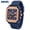 Blue Rose Gold, variant on Men SMAEL Silicone Band Square Waterproof Dual Time Digital Quartz Sports Wristwatch
