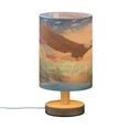 thumbnail image 2 of RMDQTR LED Push-Button Switch Warm-Tone Desk Lamp Plug-and-Play No Assembly Required Eagle Soar over The River, 2 of 7