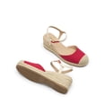 thumbnail image 4 of DREAM PAIRS Women's Espadrilles Closed Toe Ankle Strap Wedge Sandals Dressy Summer Platform Heel Sandals, 4 of 7