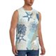 thumbnail image 2 of Fotbe Algae Corals and Seashells Men's Camiseta sin Mangas Estampada para Hombres, Playera Casual para Gimnasio, Entrenamiento, Playa-3X-Large, 2 of 7
