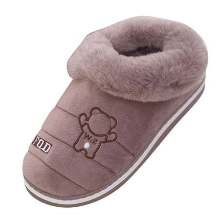 Gvdentm Men s Slippers Comfort Slip-on Bedroom House Shoes Coffee 10