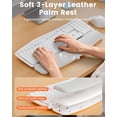 thumbnail image 4 of Wireless Keyboard Mouse Combo,Quiet Wave Keyboard with Leather Palm Rest, Ergonomic Mouse, Dual-System Switch, Plug & Play for Home Office,White, 4 of 8