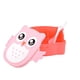 thumbnail image 5 of Caja de almuerzo, caja de almuerzo portátil de plástico con diseño de búho de dibujos animados, recipiente de almacenamiento seguro para microondas para ensalada, rosa (900 ml) oso de fresa  Hogar, 5 of 5