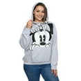 thumbnail image 4 of Disney Women Minnie Mouse Hoodie Peeking Pullover Sweatshirt Gray, 4 of 8