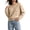 Rose Gold, variant on CHGBMOK Cropped Knit Sweater for Women Crew Neck Long Sleeve Drop Shoulder Pullover Relaxed Fit Casual Tops