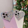 thumbnail image 4 of Cute iPhone 11 Pro Max Case 3D Glitter Sparkle Bling Case for Women Girls, Pretty Rhinestone Diamond Cute Love Heart Pattern Soft Bumper Case Cover for iPhone 11 Pro Max 6.5 Inch, 4 of 13