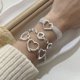 thumbnail image 2 of Pulsera de plata 100% sólida 925 para mujeres y hombres, pulseras de corazón brillantes hechas a mano Vintage, regalo de cumpleaños y Navidad, 2 of 2