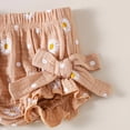 thumbnail image 5 of Gibobby Girls Outfit Sets Kids Toddler Baby Spring Summer Print Sleeveless Tops Shorts Outfits Clothes Girls Playtime Sets Size(12-18 Months,Khaki), 5 of 5