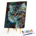 thumbnail image 2 of Cuadros Decorativos Lindo gatito dibujo sin marco DIY pintura al óleo por números lienzo decoración del hogar Sywqhk Nuevos Originales, 2 of 9