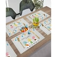 thumbnail image 3 of Easter Placemats Set of 4, Easter Eggs Gnomes Placemat for Dining Table Decorations, Carrot Bunny Rabbit Place Mats, Spring Table Mats for Kitchen Dinner Seasonal Holiday Party Decor, 3 of 6