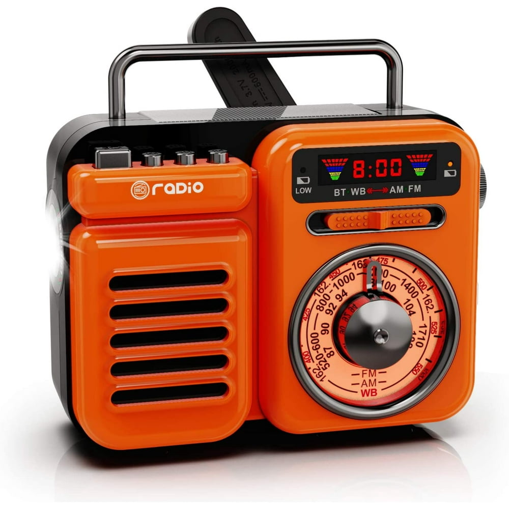 Raddy RW3 Emergency Hand Crank Radio Retro AM/FM/NOAA Radio, Solar