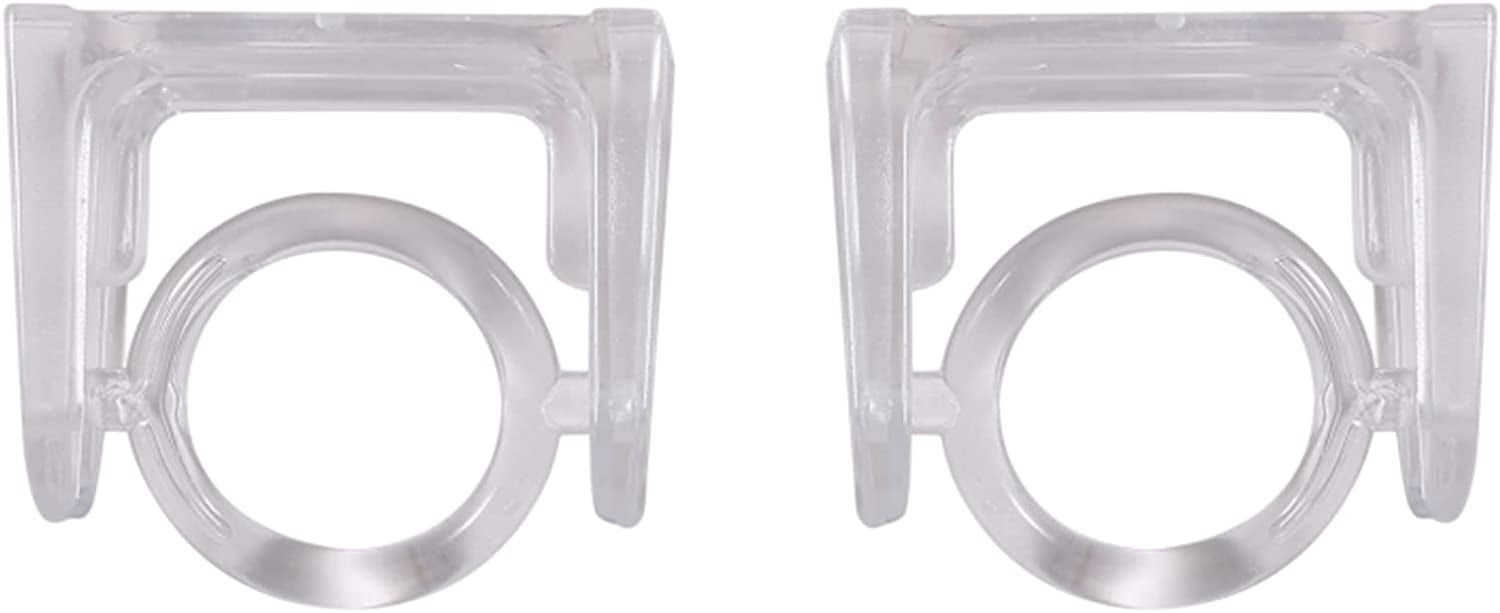 2 Pack Curtain Rod Holders No Drilling, Adhesive Shower Rod Holder for