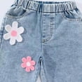 thumbnail image 4 of DJDLJWCJ 2 Piece Girls Casual Outfit Sets Cute Print Long Sleeve Cardigan Elastic Waist Wide Leg Pants Set Pink Size 7, 4 of 9