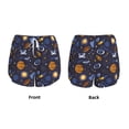 thumbnail image 3 of Rateoe Galaxy Printed 2 in 1 Women's Workout Shorts for Athletic Gym Running Shorts with Phone Pockets-Small, 3 of 7