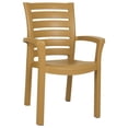 thumbnail image 1 of Compamia Marina Patio Dining Arm Chair in Teak Brown, 1 of 3