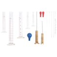 thumbnail image 3 of Graduated Cylinder Set,Borosilicate Glass Measuring Cylinders in with Pipettes/Stirring Rods/Clean B, 3 of 5