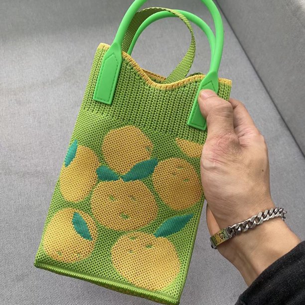 Bolso para móvil, bolso de punto, bolso de mano de gran capacidad, bolso bandolera para estudiantes, bolso de lana