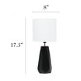 thumbnail image 3 of Simple Designs LT2082-BLK Lampe de Table en Céramique à Prisme, Noir, 3 of 6