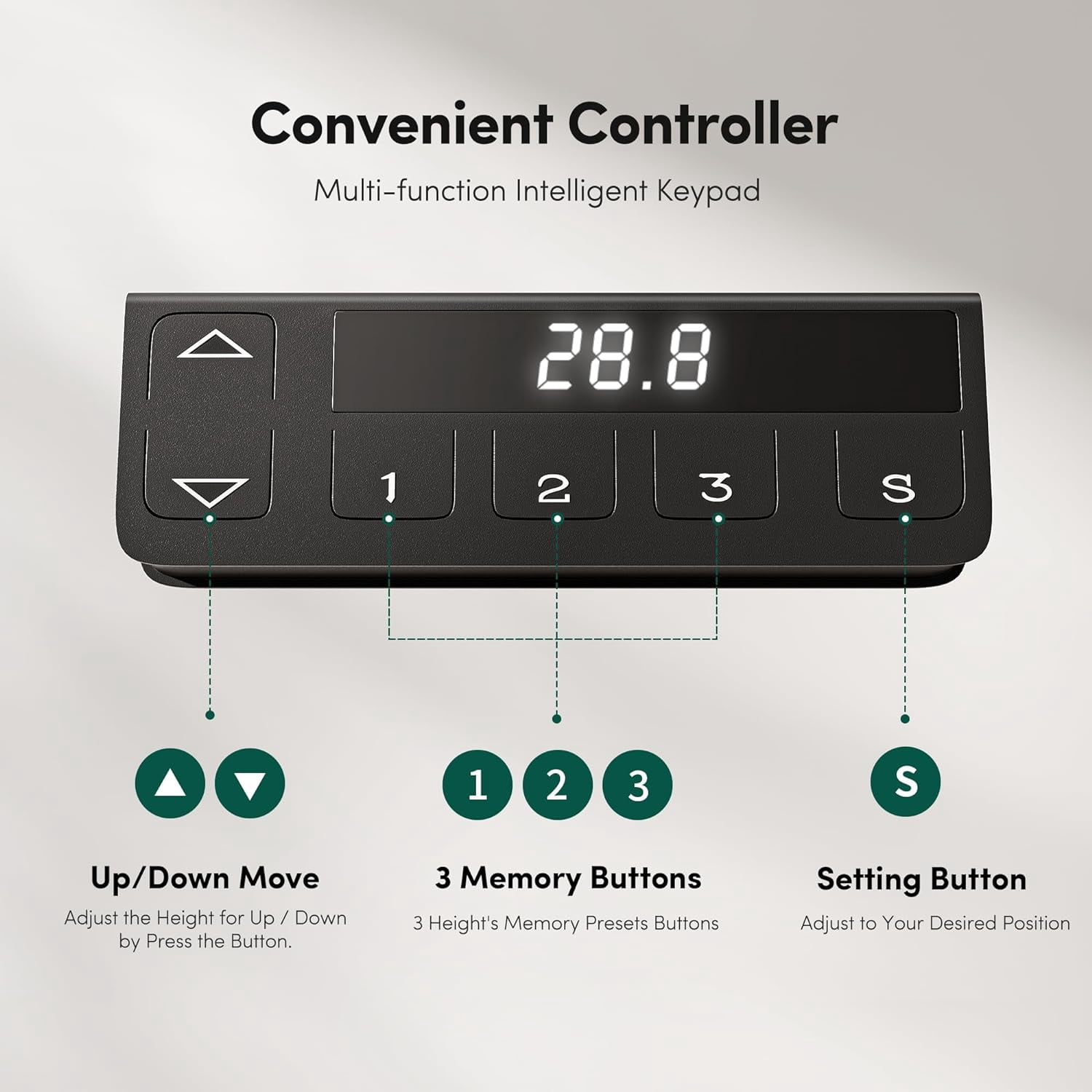 FEZIBO Electric Standing Desk with 3 Drawers & Monitor Shelves, 48 x 26 inches Sit Stand Home Office Desks, Light Walnut
