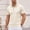 #107-Khaki, variant on Mens Shirt Solid Color Contrast Striped Collar Short Sleeve Button Lapel for Business Casual Summer Gift
