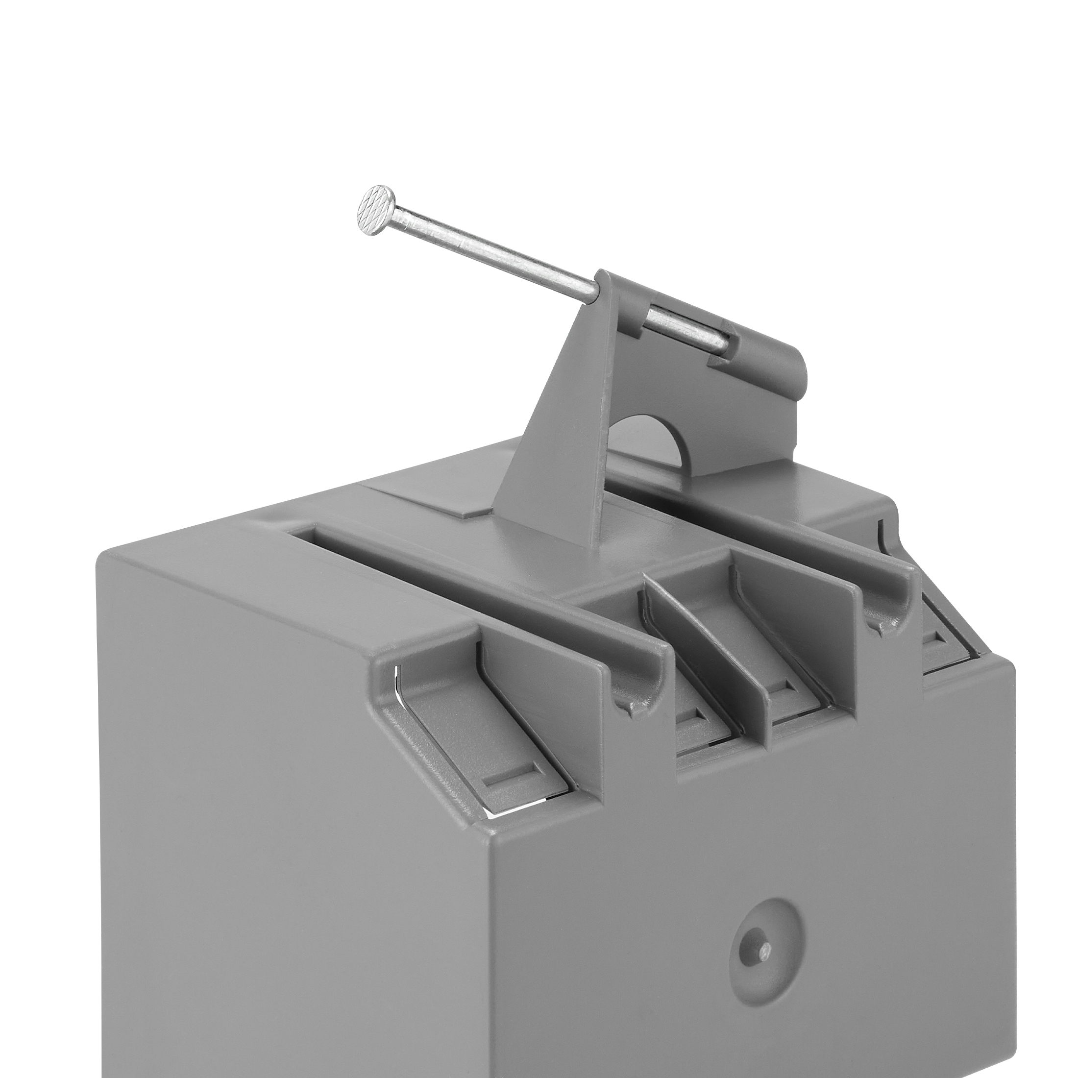 Maxxima 2 Gang 32.5 cu. in. PVC New Construction Electrical Switch and Outlet Junction Box, ETL Listed, Gray (10 Pack)