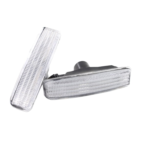 Paquete de 2 Lámparas Indicadoras Laterales Delanteras con Lentes Transparentes con Luces LED para (TODOS LOS MODELOS) 1997-2003 para Sunnimix Luces repetidoras laterales