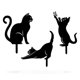 thumbnail image 1 of Cat Shape Funny Sculptures Garden Statues Vintage Metal Silhouette Sculpture Garden Figurines Wall Decor Art Ornaments Craftscatch butterflyUnited Kingdom He Qiyong unisex, 1 of 1