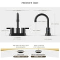 thumbnail image 2 of 4 Inch Matte Black Bathroom Faucet with 360 Swivel Spout, Lead-, 2 Handle Centerset for RV Vanity Sink, 2 of 8