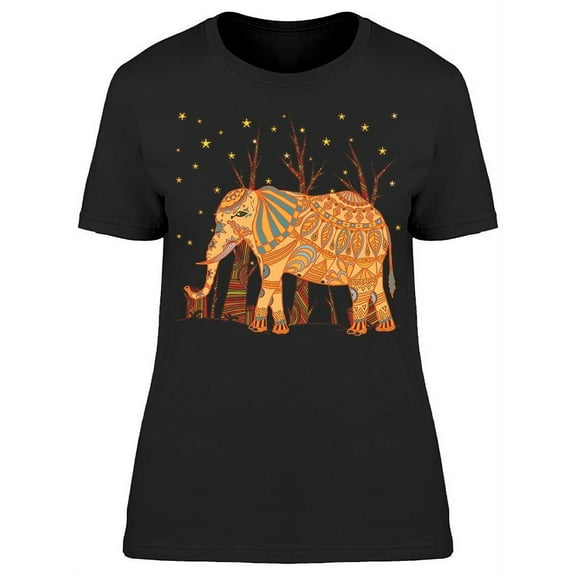 Psychedelic Elephant T-Shirt Women -Image by Shutterstock, Female 3X-Large