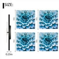 thumbnail image 3 of Non-Ticking Silent Wall Clocks Battery Operated Personalized Decor Clock for Living Room,Bedroom-Light Blue Succulent Flower Showcasing Intricate Petals(10inch), 3 of 4