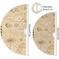 thumbnail image 4 of FMSHPON World Map Compass Ship Xmas Christmas Tree Skirt Stand Mat for Holiday Party Decoration Indoor Outdoor 48 inches, 4 of 6