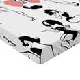 thumbnail image 2 of Ambesonne Fashion Fitted Sheet, Woman Heart Tattoo Model, Full Size, White and Black, 2 of 3